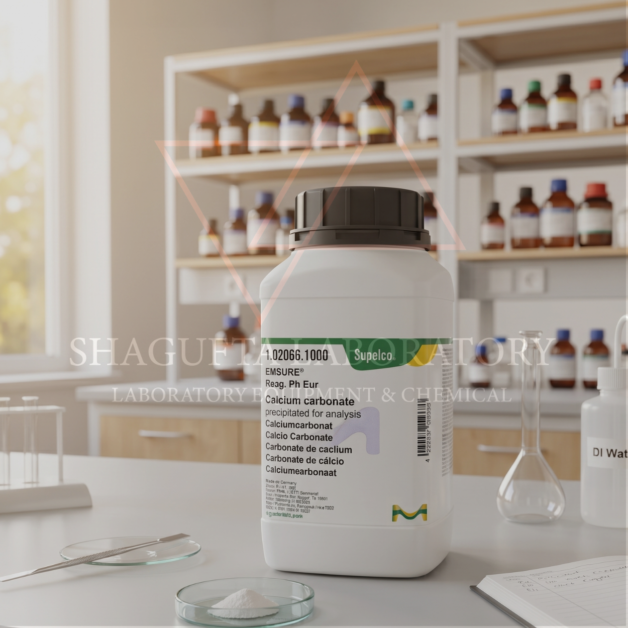 Calcium Carbonate Precipitated EMSURE® Reag. Ph Eur Merck 102066.1000 1kg – Reagen Kimia Analytical Grade