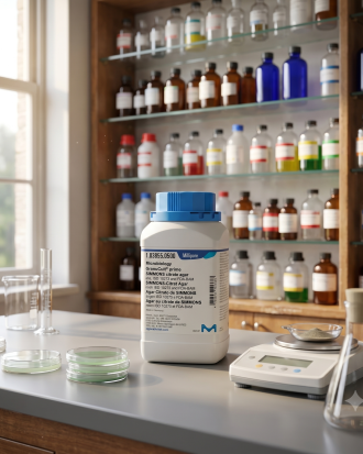 SIMMONS Citrate Agar GranuCult® Prime Merck Millipore Cat. No. 103855 merupakan media mikrobiologi berkualitas tinggi untuk identifikasi dan diferensiasi bakteri berdasarkan kemampuan pemanfaatan sitrat sebagai sumber karbon. Cocok digunakan untuk laboratorium mikrobiologi, QC pangan, farmasi, pendidikan, dan penelitian.