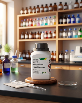 Potassium Peroxodisulfate EMSURE® Merck 105091 adalah bahan kimia analytical grade berkualitas tinggi untuk kebutuhan laboratorium, penelitian, quality control (QC), pendidikan, dan aplikasi industri. Produk memenuhi standar for analysis sehingga cocok digunakan untuk analisis kimia, oksidator laboratorium, preparasi reagen, dan kebutuhan research profesional.