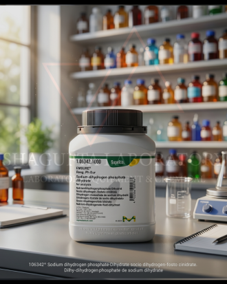 Sodium Dihydrogen Phosphate Dihydrate EMSURE® Reag. Ph Eur Supelco merupakan bahan kimia laboratorium analytical grade berkualitas tinggi untuk kebutuhan buffer phosphate, analisis laboratorium, quality control (QC), penelitian, pendidikan, dan aplikasi industri profesional.
