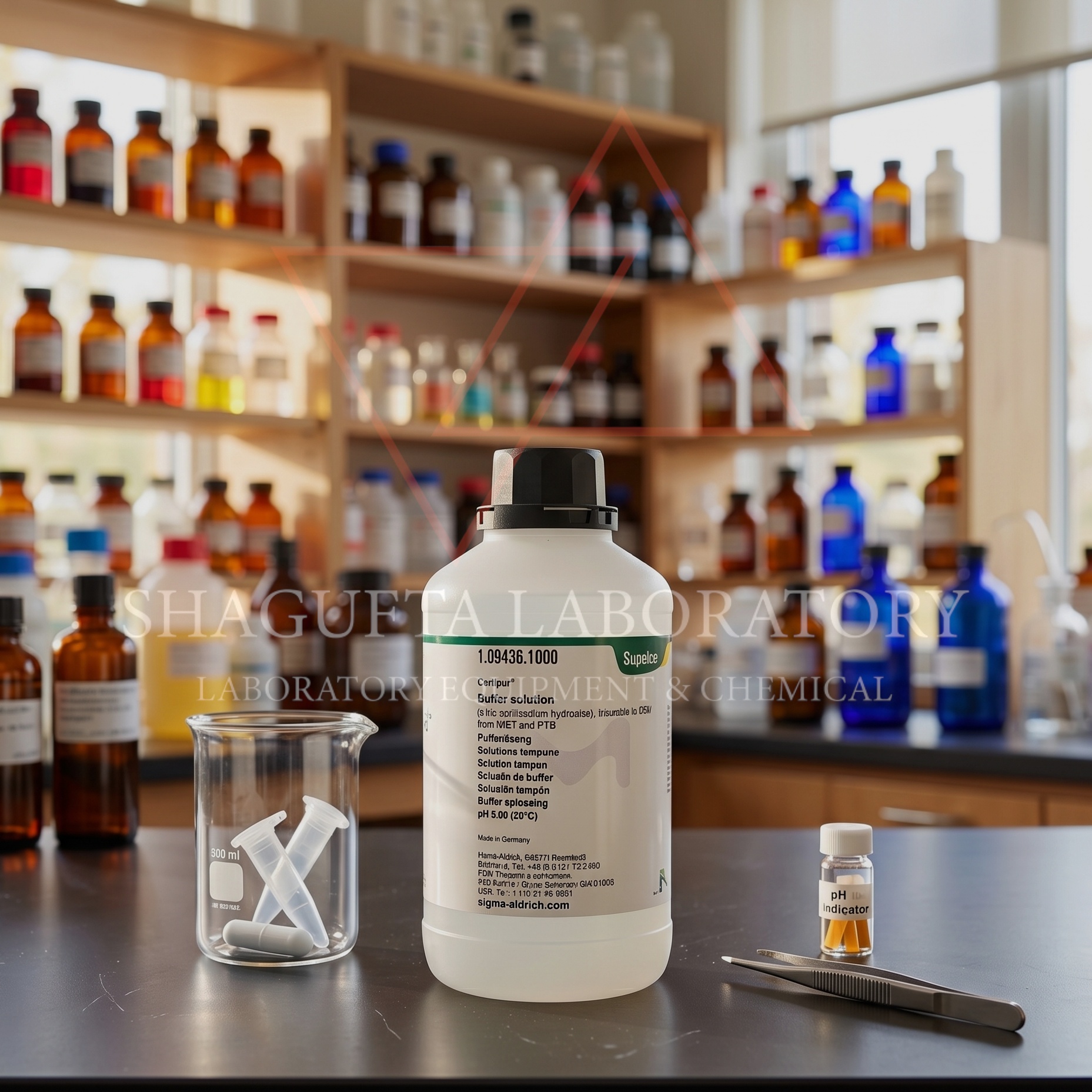 Supelco Certipur Buffer Solution pH 5.00 109436.1000 Traceable to NIST & PTB | Buffer Calibration Solution
