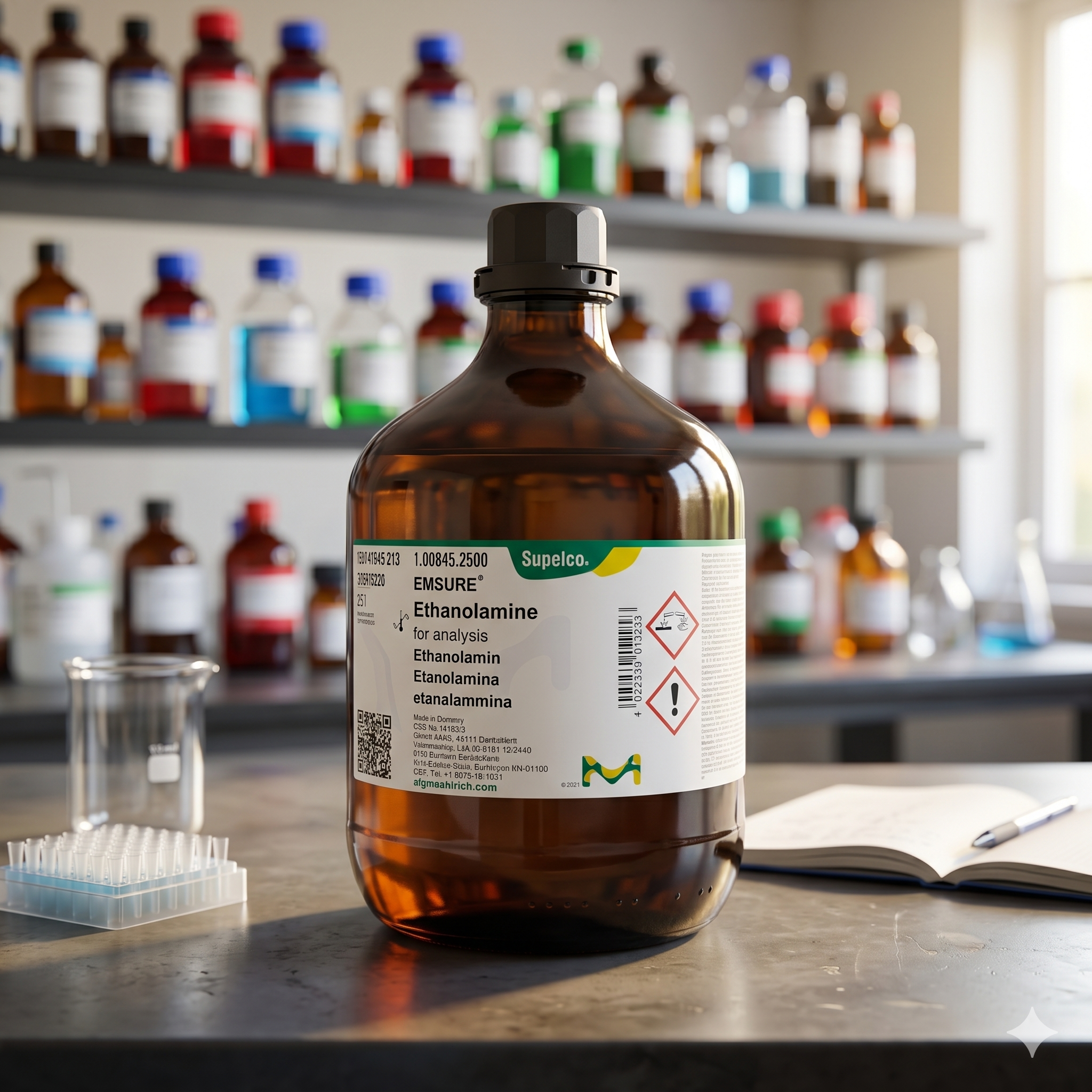Ethanolamine Merck EMSURE 50ML – Ethanolamine for Analysis Analytical Grade Laboratorium (REPACK)