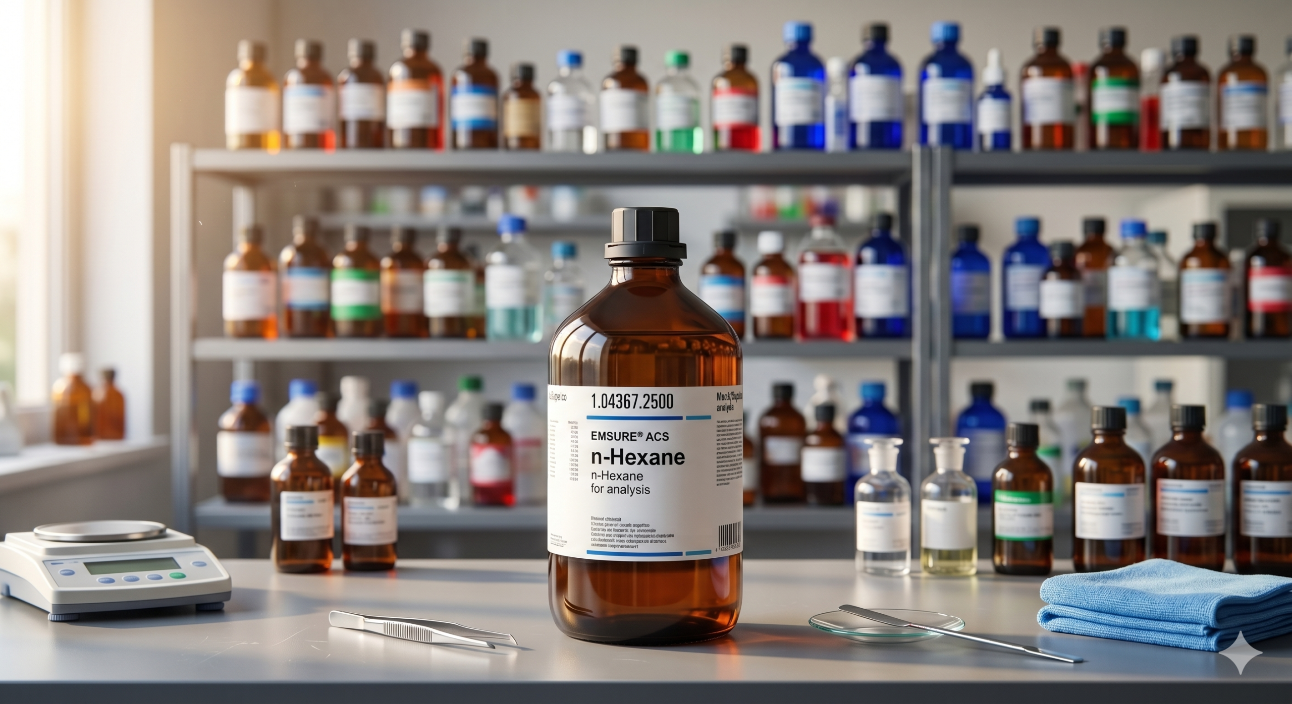 n-Hexane EMSURE ACS Supelco Merck 50mL untuk Analisis Laboratorium (REPACK)