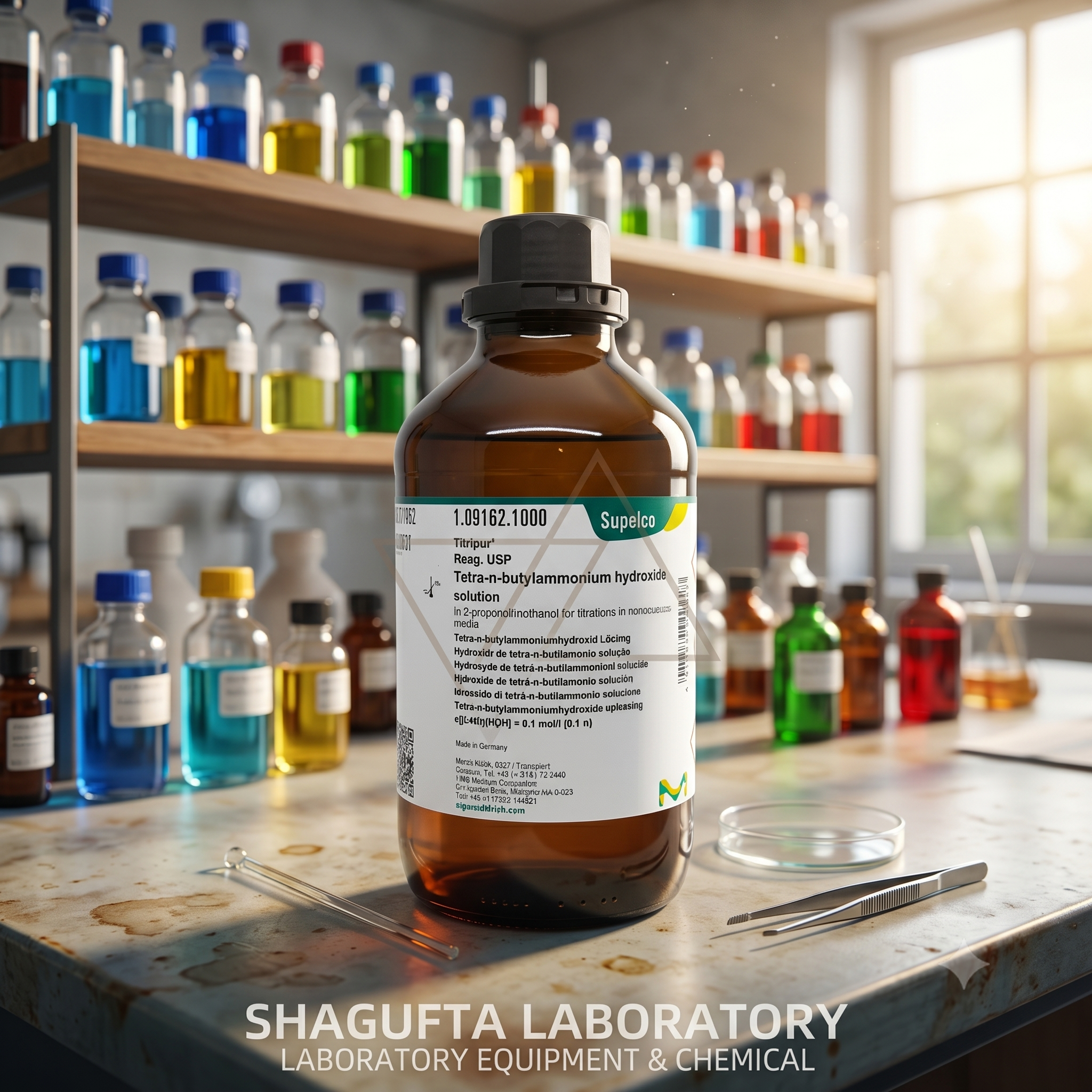 Supelco Tetra-n-butylammonium Hydroxide Solution 0.1 mol/L 1.09162.1000 – Reagen Titrasi Nonaqueous Laboratorium 50mL (REPACK)