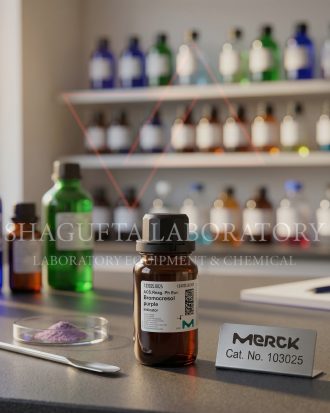 Bromocresol Purple Indicator ACS Reag. Ph Eur dari Merck merupakan indikator pH berkualitas tinggi untuk aplikasi laboratorium, analisis kimia, titrasi, penelitian, quality control, pendidikan, dan industri. Cocok digunakan untuk pengujian analitik dengan hasil yang akurat dan konsisten.