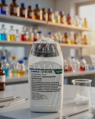 Ammonium Heptamolybdate Tetrahydrate GR for Analysis dari Supelco Merck dengan standar ACS, ISO, dan Reag. Ph Eur untuk kebutuhan laboratorium, quality control, penelitian, pendidikan, dan industri. Memiliki kemurnian tinggi dan cocok digunakan sebagai reagen analisis kimia serta pengujian laboratorium presisi.