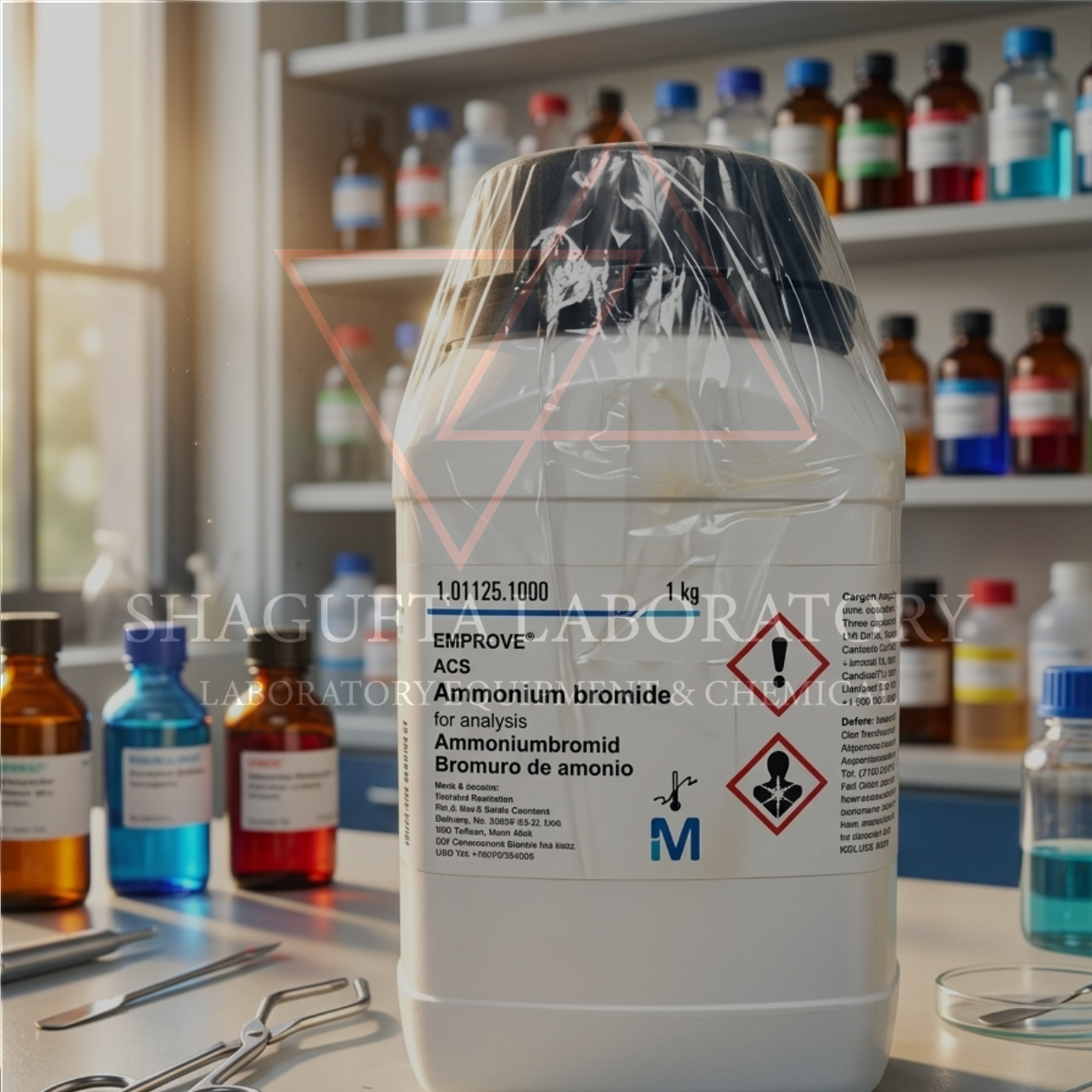 SHAGUFTA LABORATORY Sodium Bromide 25GR Katalog 101125 – Natrium Bromida / Sodium Bromide / NaBr / Bromide Salt Laboratory Reagent (REPACK)