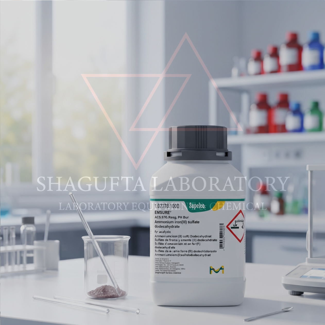 Ammonium Iron(III) Sulfate Dodecahydrate ACS ISO Reag. Ph Eur Supelco Merck 103776 25GR (REPACK)